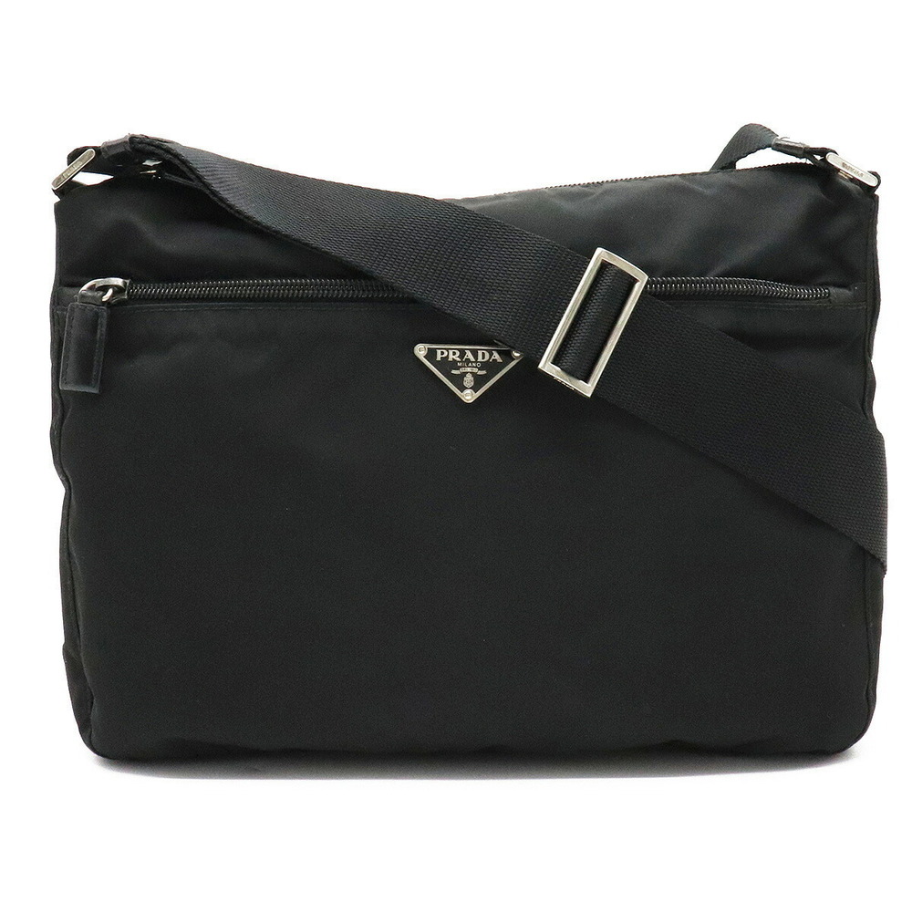 Prada Tessuto Crossbody Bag Leather NERO Black